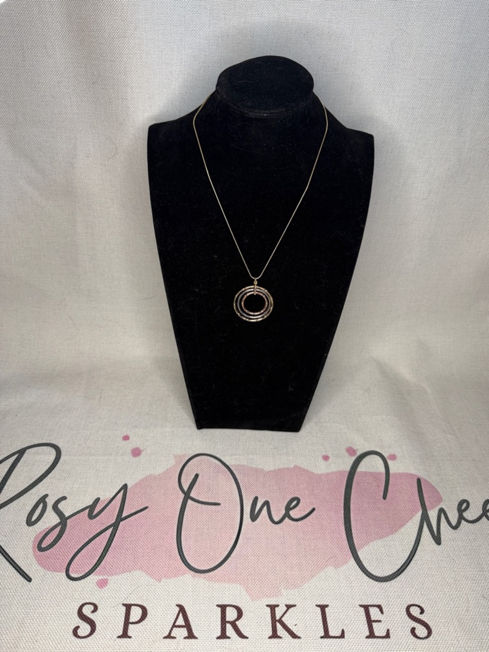 Park Lane Mixed Metal Circular Pendant Necklace